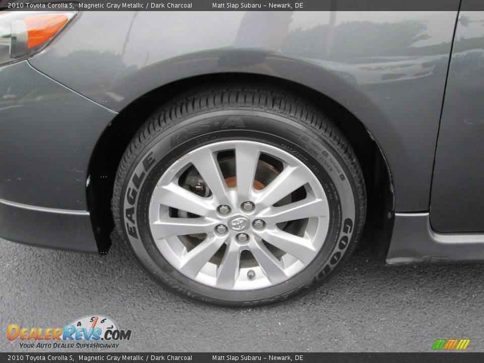 2010 Toyota Corolla S Magnetic Gray Metallic / Dark Charcoal Photo #21
