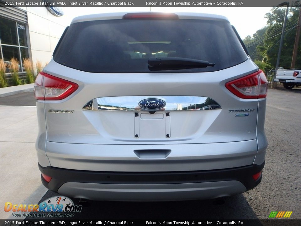 2015 Ford Escape Titanium 4WD Ingot Silver Metallic / Charcoal Black Photo #3