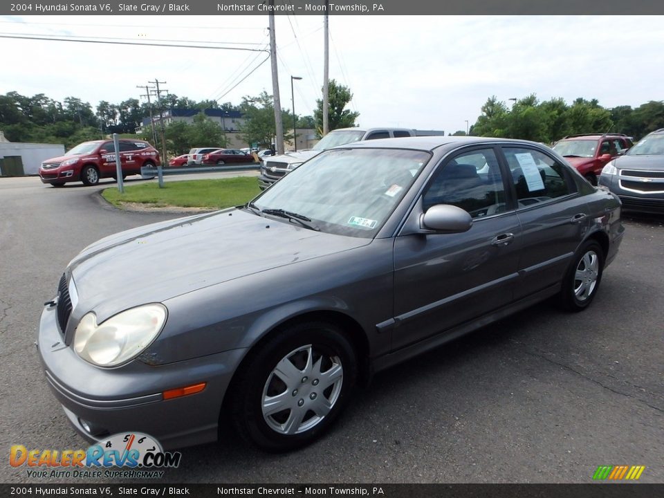 2004 Hyundai Sonata V6 Slate Gray / Black Photo #1
