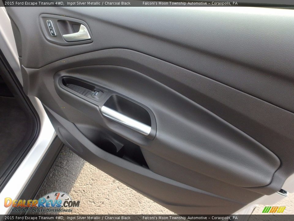 2015 Ford Escape Titanium 4WD Ingot Silver Metallic / Charcoal Black Photo #13