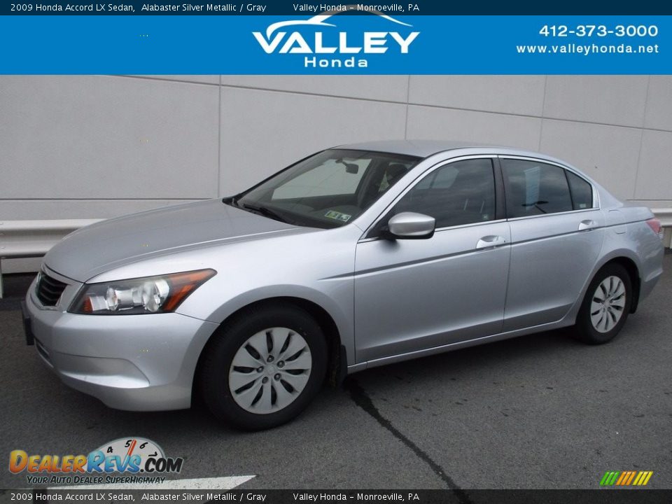 2009 Honda Accord LX Sedan Alabaster Silver Metallic / Gray Photo #1