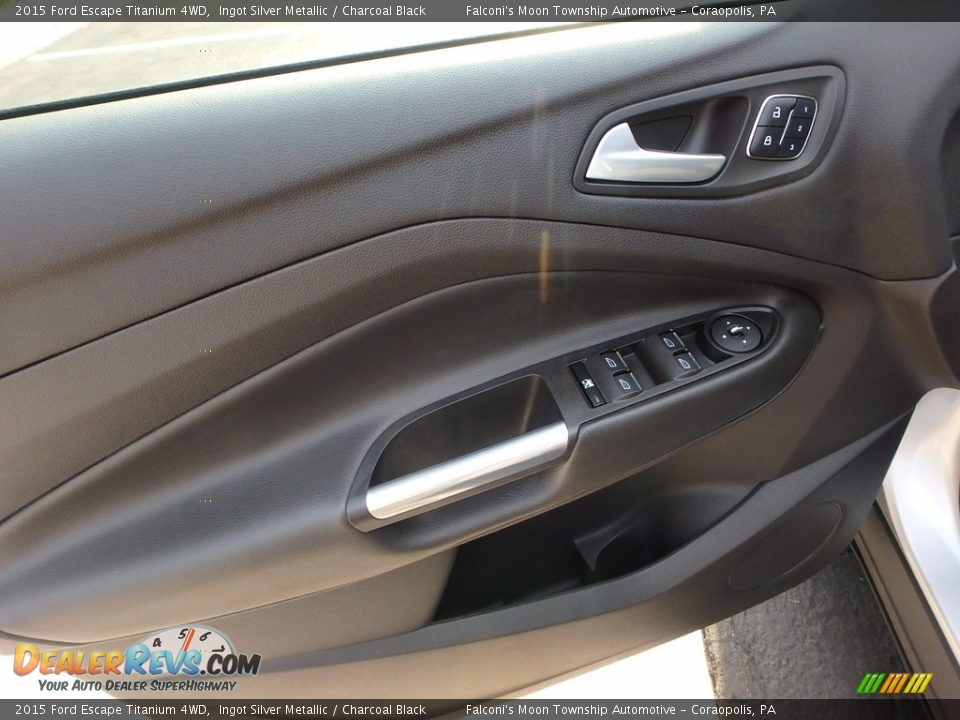 2015 Ford Escape Titanium 4WD Ingot Silver Metallic / Charcoal Black Photo #18