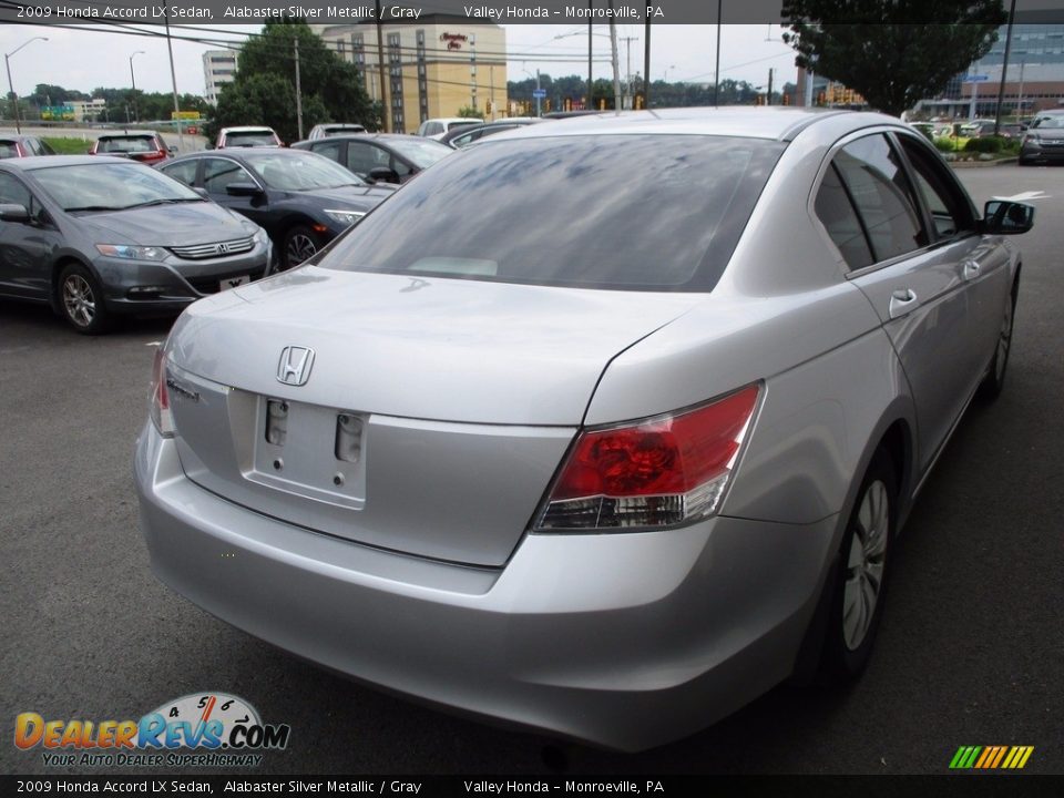 2009 Honda Accord LX Sedan Alabaster Silver Metallic / Gray Photo #5