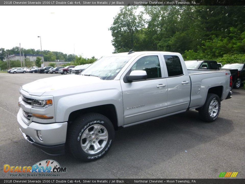 2018 Chevrolet Silverado 1500 LT Double Cab 4x4 Silver Ice Metallic / Jet Black Photo #1