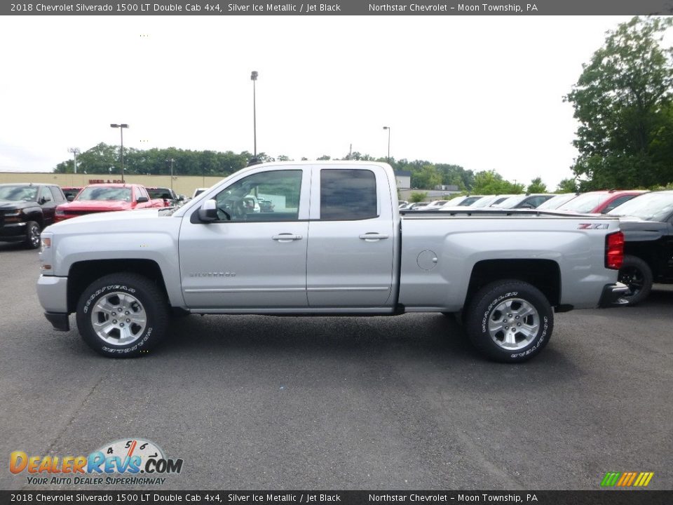 2018 Chevrolet Silverado 1500 LT Double Cab 4x4 Silver Ice Metallic / Jet Black Photo #2