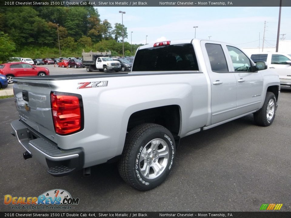 2018 Chevrolet Silverado 1500 LT Double Cab 4x4 Silver Ice Metallic / Jet Black Photo #5