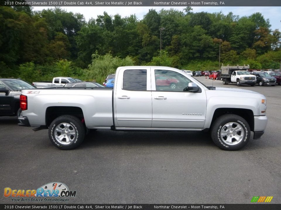2018 Chevrolet Silverado 1500 LT Double Cab 4x4 Silver Ice Metallic / Jet Black Photo #6