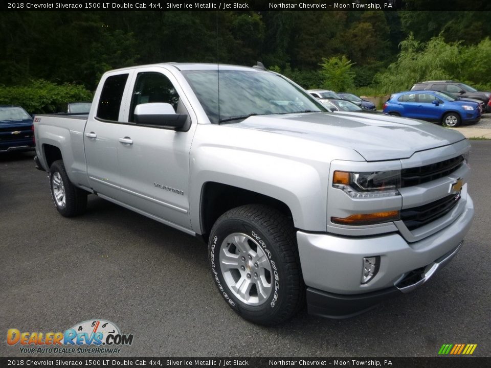 2018 Chevrolet Silverado 1500 LT Double Cab 4x4 Silver Ice Metallic / Jet Black Photo #7