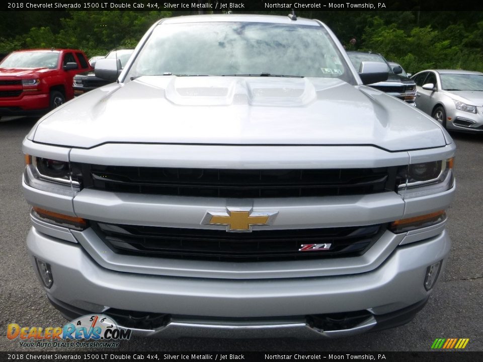 2018 Chevrolet Silverado 1500 LT Double Cab 4x4 Silver Ice Metallic / Jet Black Photo #8