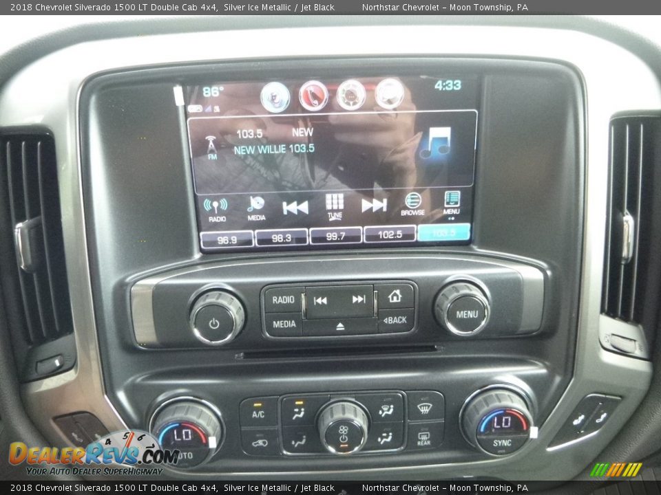 2018 Chevrolet Silverado 1500 LT Double Cab 4x4 Silver Ice Metallic / Jet Black Photo #19