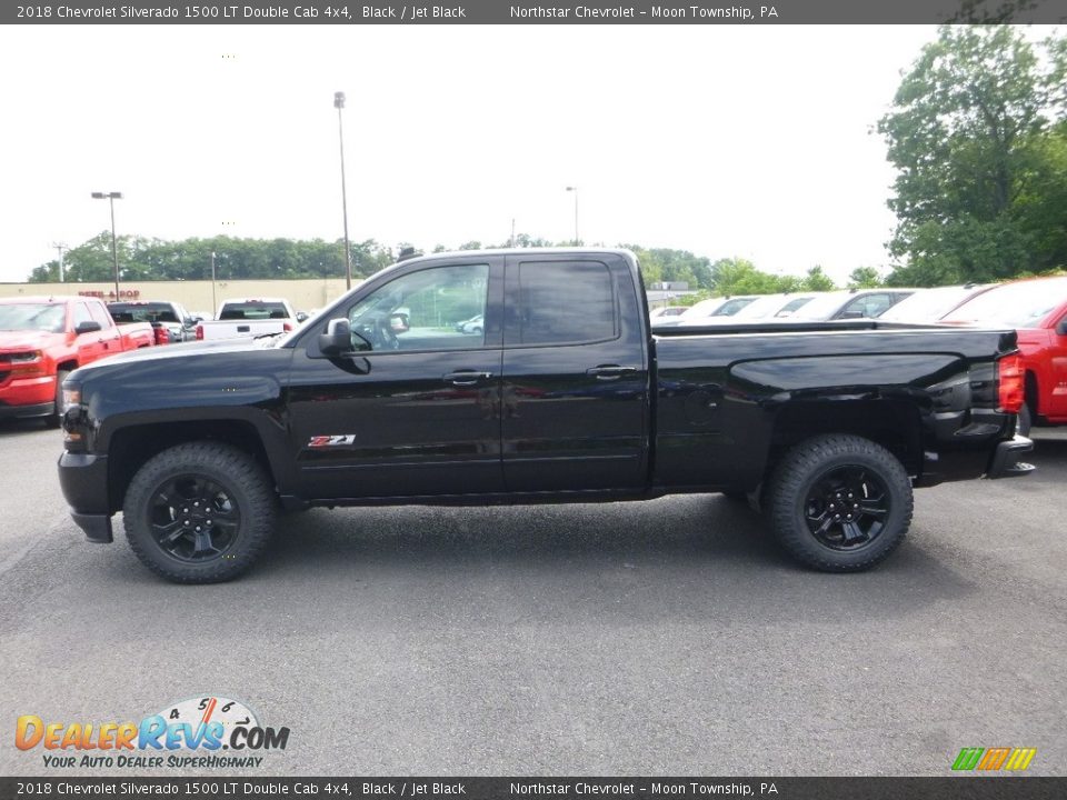 2018 Chevrolet Silverado 1500 LT Double Cab 4x4 Black / Jet Black Photo #2