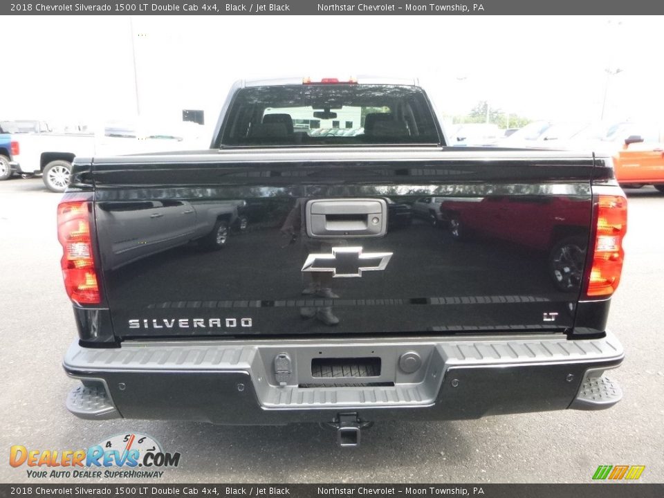 2018 Chevrolet Silverado 1500 LT Double Cab 4x4 Black / Jet Black Photo #4
