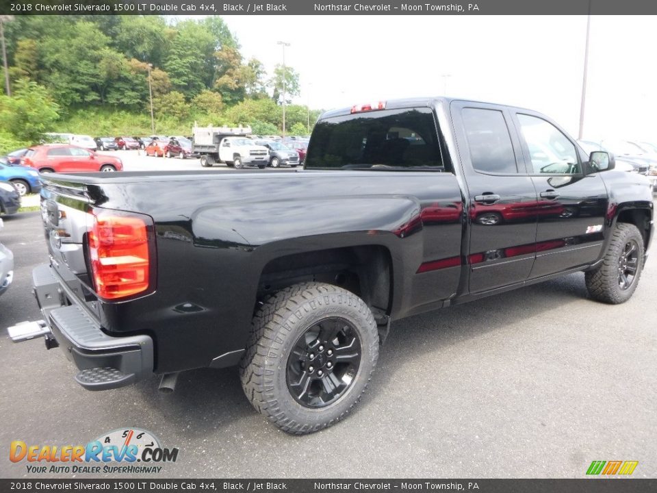 2018 Chevrolet Silverado 1500 LT Double Cab 4x4 Black / Jet Black Photo #5