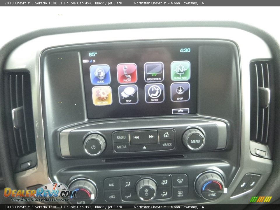 2018 Chevrolet Silverado 1500 LT Double Cab 4x4 Black / Jet Black Photo #17