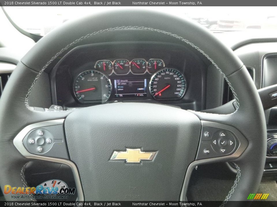 2018 Chevrolet Silverado 1500 LT Double Cab 4x4 Black / Jet Black Photo #20