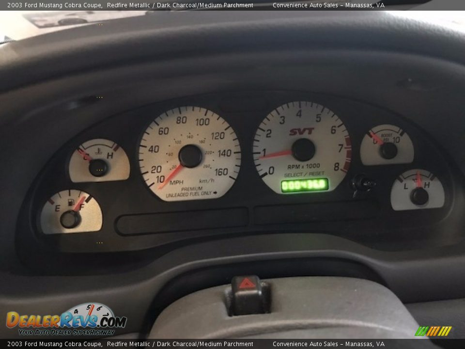 2003 Ford Mustang Cobra Coupe Gauges Photo #11
