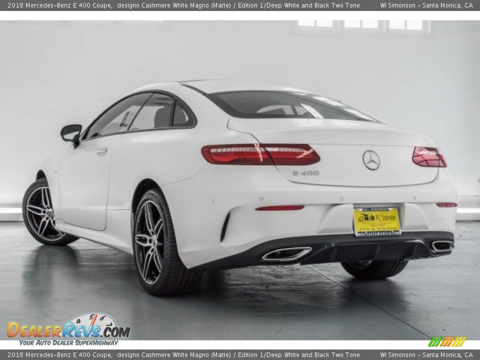 2018 Mercedes-Benz E 400 Coupe designo Cashmere White Magno (Matte) / Edition 1/Deep White and Black Two Tone Photo #3