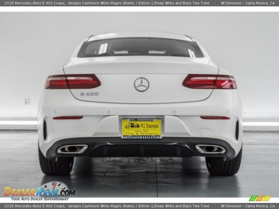 2018 Mercedes-Benz E 400 Coupe designo Cashmere White Magno (Matte) / Edition 1/Deep White and Black Two Tone Photo #4