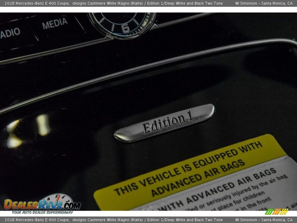 2018 Mercedes-Benz E 400 Coupe designo Cashmere White Magno (Matte) / Edition 1/Deep White and Black Two Tone Photo #8