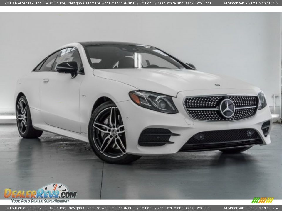 Front 3/4 View of 2018 Mercedes-Benz E 400 Coupe Photo #14