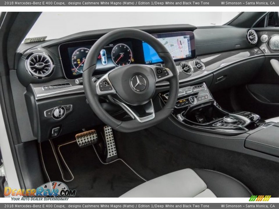 2018 Mercedes-Benz E 400 Coupe designo Cashmere White Magno (Matte) / Edition 1/Deep White and Black Two Tone Photo #7