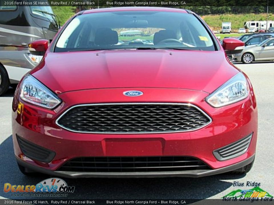 2016 Ford Focus SE Hatch Ruby Red / Charcoal Black Photo #8