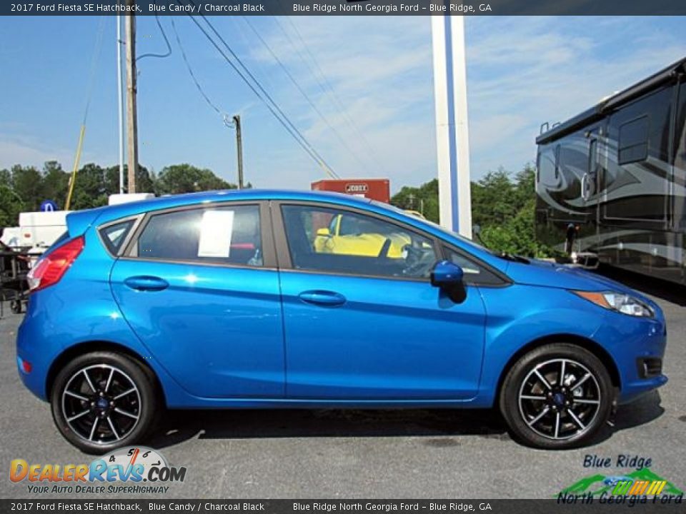 2017 Ford Fiesta SE Hatchback Blue Candy / Charcoal Black Photo #7
