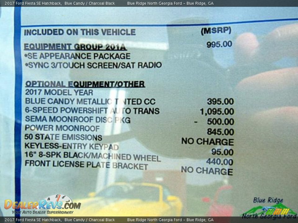 2017 Ford Fiesta SE Hatchback Blue Candy / Charcoal Black Photo #26