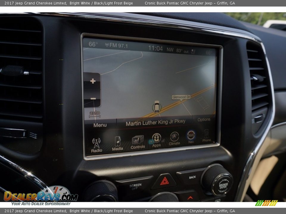2017 Jeep Grand Cherokee Limited Bright White / Black/Light Frost Beige Photo #23