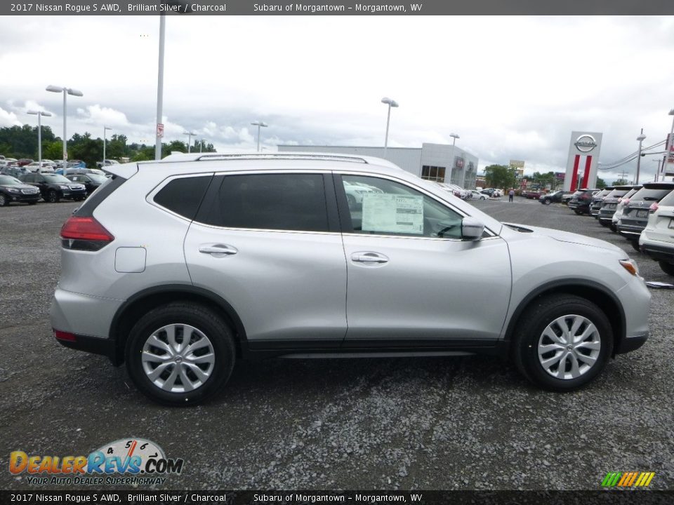 2017 Nissan Rogue S AWD Brilliant Silver / Charcoal Photo #3