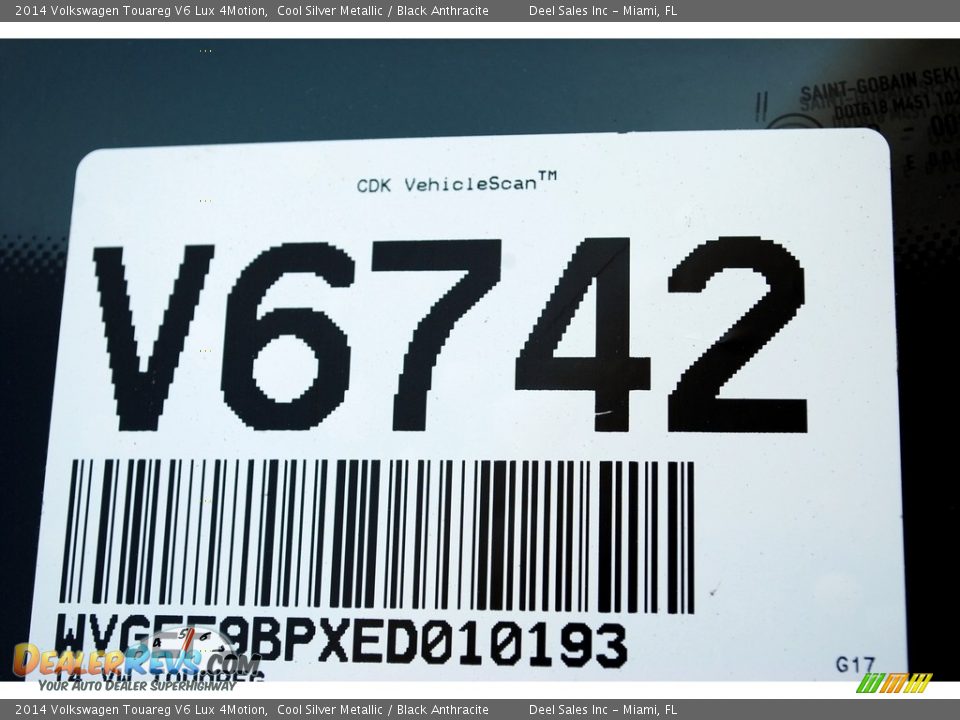 2014 Volkswagen Touareg V6 Lux 4Motion Cool Silver Metallic / Black Anthracite Photo #20