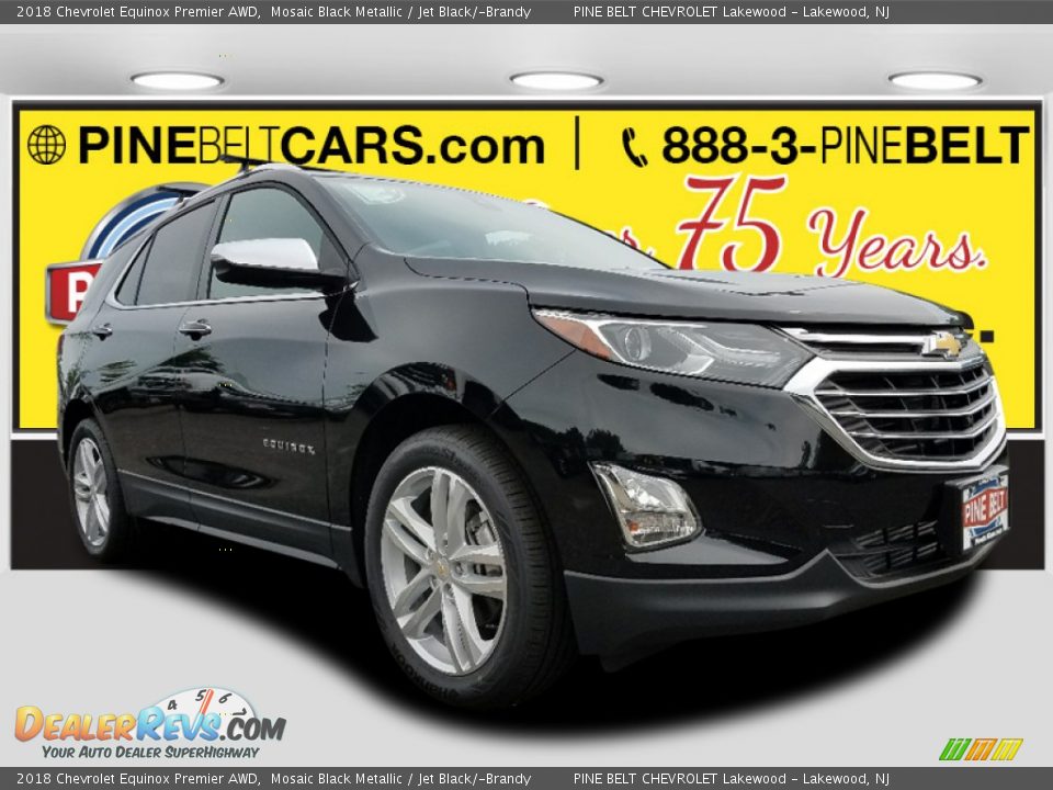 2018 Chevrolet Equinox Premier AWD Mosaic Black Metallic / Jet Black/­Brandy Photo #1