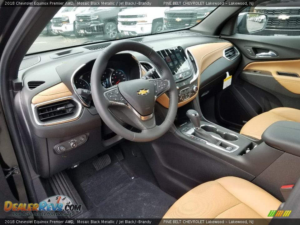 2018 Chevrolet Equinox Premier AWD Mosaic Black Metallic / Jet Black/­Brandy Photo #7