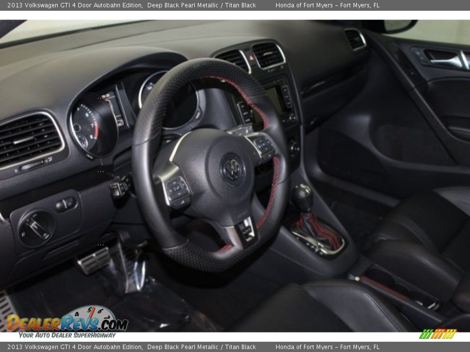 2013 Volkswagen GTI 4 Door Autobahn Edition Deep Black Pearl Metallic / Titan Black Photo #13