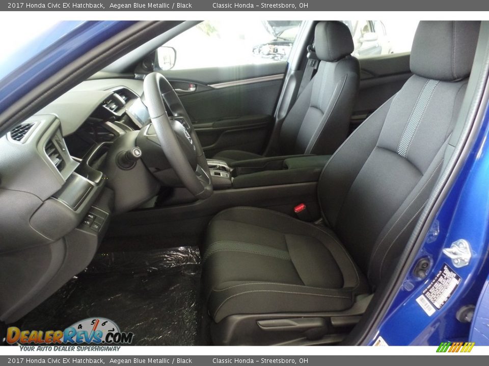 2017 Honda Civic EX Hatchback Aegean Blue Metallic / Black Photo #8