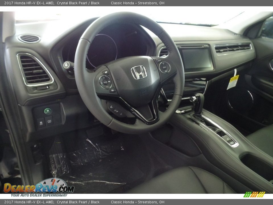 2017 Honda HR-V EX-L AWD Crystal Black Pearl / Black Photo #7
