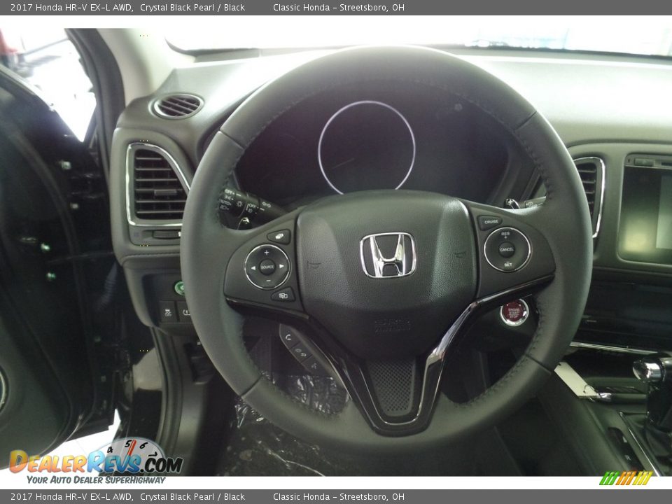 2017 Honda HR-V EX-L AWD Crystal Black Pearl / Black Photo #10