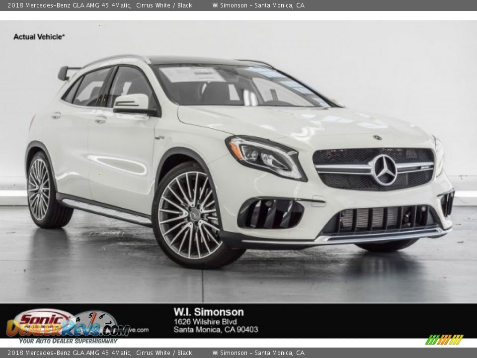 2018 Mercedes-Benz GLA AMG 45 4Matic Cirrus White / Black Photo #1