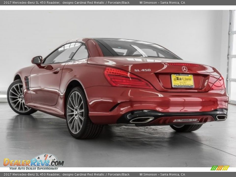 2017 Mercedes-Benz SL 450 Roadster designo Cardinal Red Metallic / Porcelain/Black Photo #3
