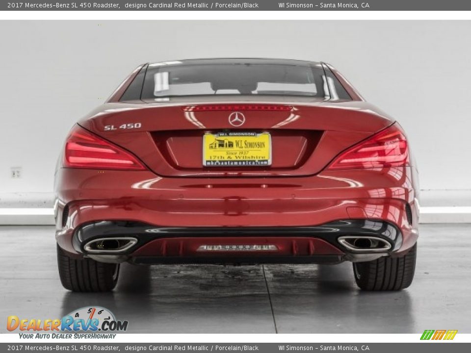 2017 Mercedes-Benz SL 450 Roadster designo Cardinal Red Metallic / Porcelain/Black Photo #4