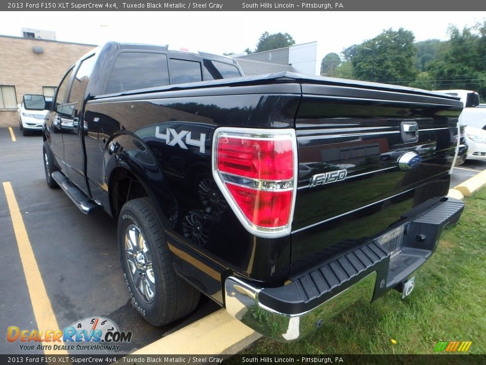 2013 Ford F150 XLT SuperCrew 4x4 Tuxedo Black Metallic / Steel Gray Photo #2