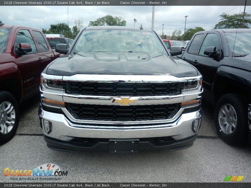 2018 Chevrolet Silverado 1500 LT Double Cab 4x4 Black / Jet Black Photo #2