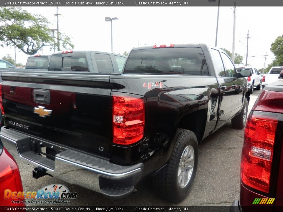 2018 Chevrolet Silverado 1500 LT Double Cab 4x4 Black / Jet Black Photo #4
