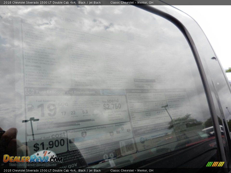 2018 Chevrolet Silverado 1500 LT Double Cab 4x4 Black / Jet Black Photo #6