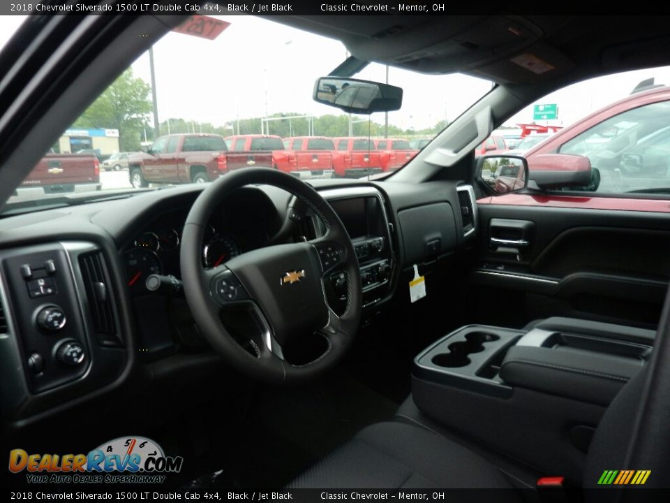 2018 Chevrolet Silverado 1500 LT Double Cab 4x4 Black / Jet Black Photo #7