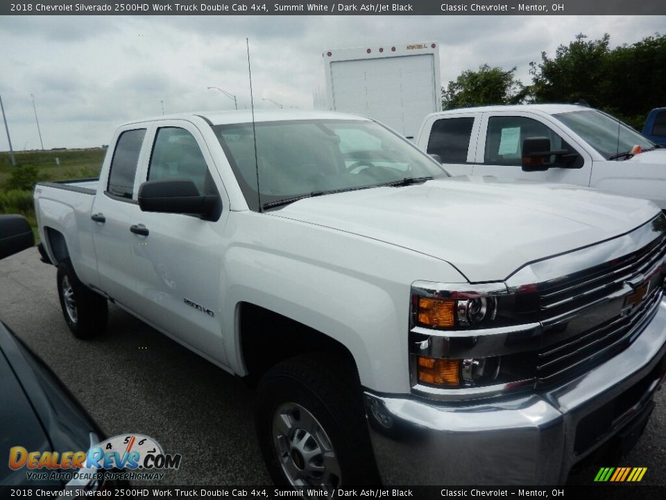 2018 Chevrolet Silverado 2500HD Work Truck Double Cab 4x4 Summit White / Dark Ash/Jet Black Photo #3