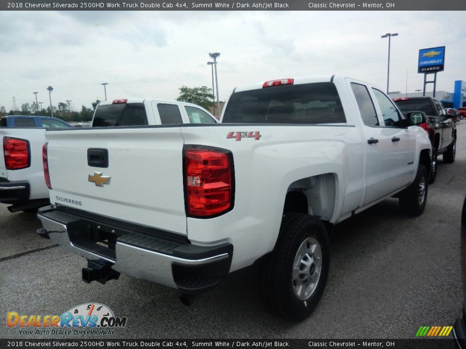 2018 Chevrolet Silverado 2500HD Work Truck Double Cab 4x4 Summit White / Dark Ash/Jet Black Photo #4
