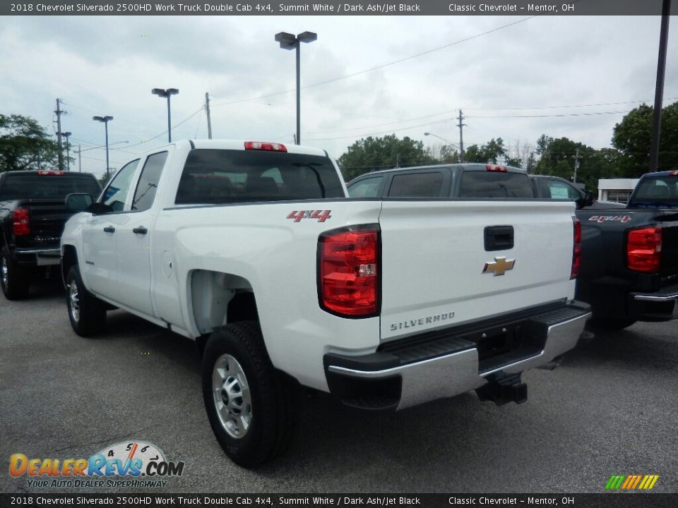 2018 Chevrolet Silverado 2500HD Work Truck Double Cab 4x4 Summit White / Dark Ash/Jet Black Photo #5