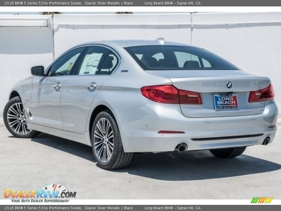 2018 BMW 5 Series 530e iPerfomance Sedan Glacier Silver Metallic / Black Photo #3