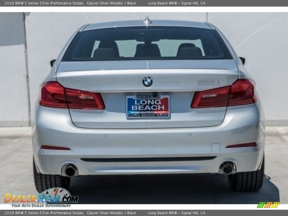 2018 BMW 5 Series 530e iPerfomance Sedan Glacier Silver Metallic / Black Photo #4